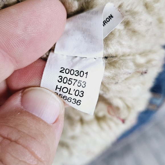 GAP | vintage 2003 snap button close sherpa/plush lined denim jean jacket - Picture 9 of 9